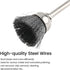 10Pcs 3/5" Dia Stainless Steel Cup Shape Wire Brushes with 1.8" Shank, Polishing Brush for Rotary Tools...