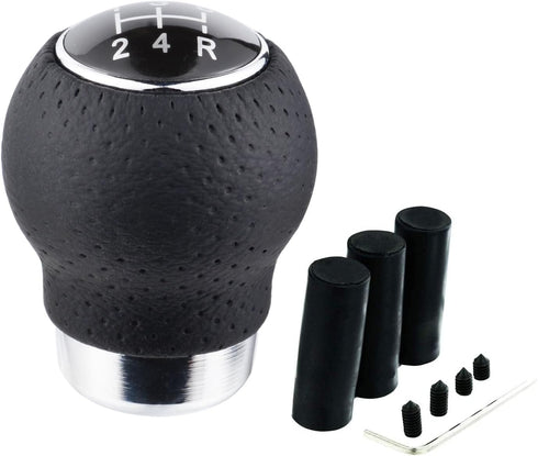 Abfer 5 Speed Shifter Knob Car Stick Gear Lever Shifting Knobs Shift Ball Replacement for Most Manual Vehicle Truck (Black)...