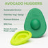 Food Huggers Avocado Huggers 2pc Silicone Reusable Avocado Savers with Pit Storage | BPA Free, Dishwasher Safe Holder | Large & Small Set...