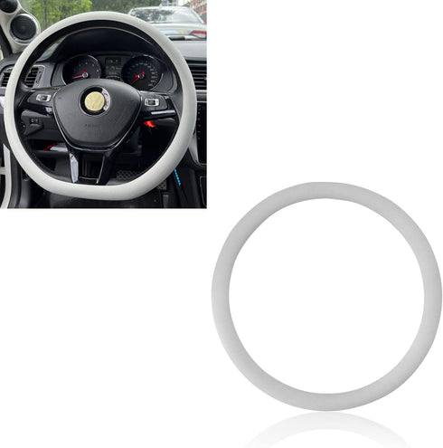 1 PC Car D Shape Steering Wheel Cover, Non-Slip Silicone Steering Wheel Protector Cover, All Seasons, Suitable for D Shape Flat Bottom Steering Wh...
