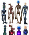 4 PCS Siren Head Toys Siren Head Action Figure Monster Amazing Head Horror Models (Series-E)...