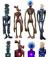 4 PCS Siren Head Toys Siren Head Action Figure Monster Amazing Head Horror Models (Series-E)...