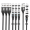 Magnetic Charging Cable 4 Pack- (6.6ft/6.6ft/3.3ft/3.3ft) 360° 3-in-1 Magnetic USB C Charging Cable | LED Light Nylon Braided Magnetic Cable for i...