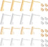 SUNNYCLUE 1 Box 40Pcs 4 Style 304 Stainless Steel Stud Earring Findings with 40 Pcs Stainless Steel Ear Nuts Earring Posts with Loop for Jewelry M...