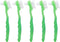 Brushes Double Bristle Head Pr, 5pcs Denture Brush Set BrushesDenture Care 5pcs Denture Brush Set (Green)...