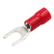 Baomain Red Insulated Fork Spade Wire Connector Electrical Crimp Terminal 16-22AWG #8 USA Screw (200PCS)...