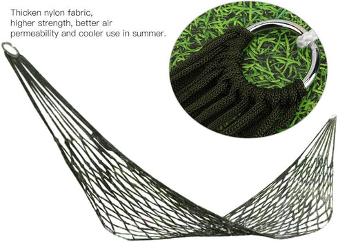 Outdoor Hammock, Camping Hammock Hammock Meshy Rope Hammock Sleeping Net Bed for Hiking Simple Nylon Net Hammock for...