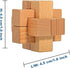 12 Steps 3D Beech Wood Challenge Wooden Brain Teaser Puzzles Toys Love's Dozen Puzzle Unique Fidget Games Mini Size IQ Educational Assembly and Di...