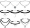 9 Pcs Gothic Choker Necklace Black Star Moon Choker Gothic Necklace Goth Choker Y2k Moon Necklace Rock Necklace Vintage Necklace Christmas New Yea...