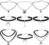 9 Pcs Gothic Choker Necklace Black Star Moon Choker Gothic Necklace Goth Choker Y2k Moon Necklace Rock Necklace Vintage Necklace Christmas New Yea...