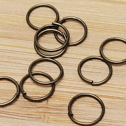 Chenkou Craft 1 Box 6 Sizes 2000pcs Open Jump Ring & Ring Jewelry Keychain Making Tool (Silver-Mix, Bronze)...