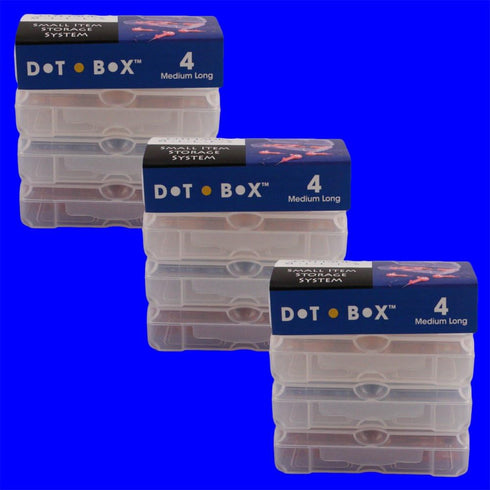 DotBox Medium Long Box - 12 pcs. Little Storage Boxes for Small Items Like Beads and Parts. Boxes Fit Inside DotBox Carrying Cases Sold Separately...