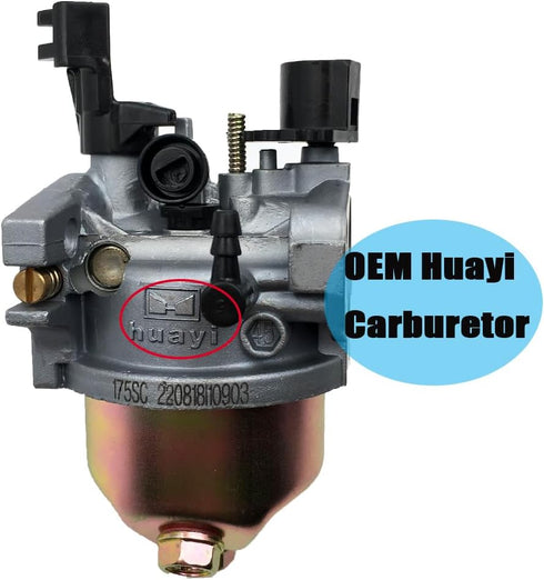 Huayi Carburetor Compatible with Huskee 31AM6BHE731 1143789 208CC 24 in 2-Stage Snowblower Replacement Carb...