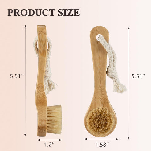 Face Dry Brush Blood Circulation, Dry Body Brush for Dry Skin,Remove facial keratin and blackheads?Wet and Dry Brush Suitable for All Kinds of Ski...
