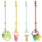 Toy Safety Straps 4PK Stretchable Silicone Pacifier Clips Baby Toddler Teether Bottle Harness Straps for Strollers,High Chair,Shopping Cart,Cribs,...