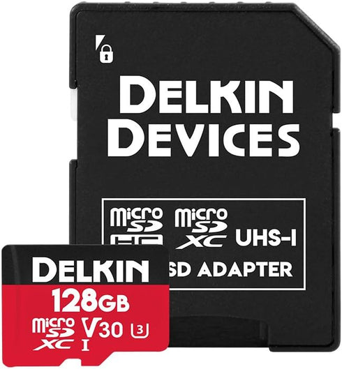 Delkin Devices 128GB Select microSDXC UHS-I (V30) Memory Card (DDMSDR500128)...