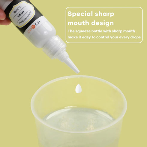 HTVRONT White Resin Pigment Paste - 1.76oz/50ml Higher Concentrated & Easy to Mix White Epoxy Dye Pigment for Resin Coloring, Ocean Waves and Wate...