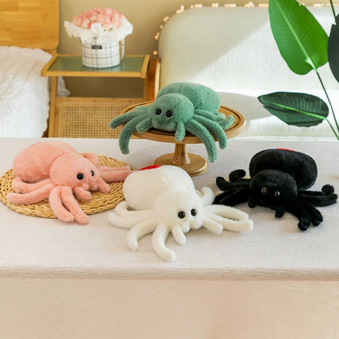 Kids Spider Stuffed Animal Toy Halloween Plush Toy Soft Pink Spider,Adorable Playtime Plush Toy,Super Soft Plush Doll Animal Halloween Plushies Gi...