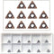 10PC Turning Carbide Indexable Inserts for mini Pneumatic Chamfering Machine, Tungsten Steel Replaceable Blade Lather Turning Tool Bit, Metal Cutt...