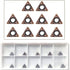 10PC Turning Carbide Indexable Inserts for mini Pneumatic Chamfering Machine, Tungsten Steel Replaceable Blade Lather Turning Tool Bit, Metal Cutt...