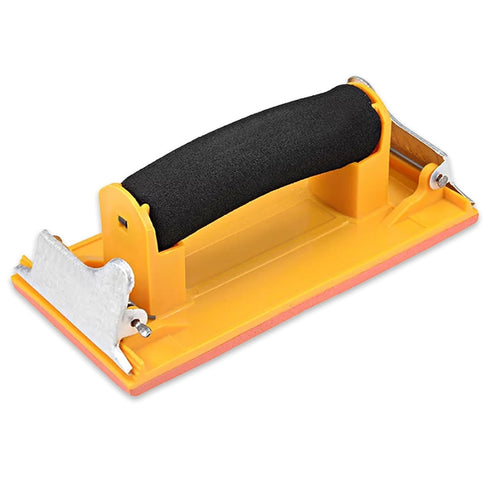 Hand Sander, Sandpaper Holder with Sponge Handle, 7 x 3.5 inch Manual Hand Sanding Block for Drywall Wood Metal Furniture Polishing, 1 Pack...
