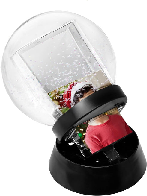 Neil Enterprises Inc. Sphere 2-Photo Snow Globe with Black Base...