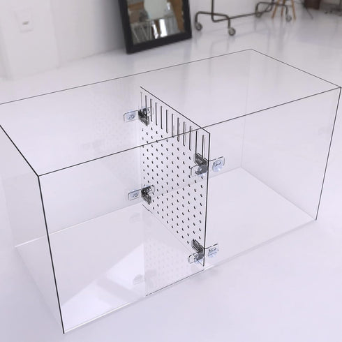 Fish Tank Divider Acrylic Aquarium Divider Kit with 8 Suction Cups Accessories Fish Separator Transparent Plate (Suction Cup Included) 9.8 * 11.8i...