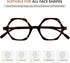 Eyekepper Small Hexagon Glasses for Women Reading - Mini Octagon Reading Eyeglasses Odd Readers Men - Tortoise...