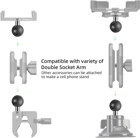 FANAUE Ball Adapter Compatible with RAM Mounts B Size 1" Ball Components (1 Inch Ball)...