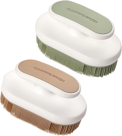 2Pcs Soft Bristle Cleaning Brush Silicone Laundry Stain Brush Small Household Washing Brush Scrub Brush for Cleaning Laundry Brush for Stains on C...