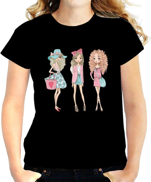 Hot Beautiful Girls Iron on Patches 3Pcs Legt Friends Fashion Girls Heat Transfer Stickers Decals for Girl Women T-Shirt Jeans Backpacks Families ...