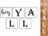 Large Hey Yall Stencil Vertical - 5 Pack Hey Yall Sign Stencils Templates for Painting on Wood, Reusable Letter Stencils for Front Door Porch Wood...