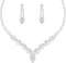 Yolev Bridal Wedding Jewelry Sets Bride Rhinestone Necklace Earrings Set Prom Jewelry Set Party Jewelry Set for Women...