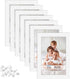 Icona Bay - 4x6 Picture Frames - White, 12 Pack - Modern Style Engineered Wood Frames - Table Top or Wall Mount - Bliss Collection...