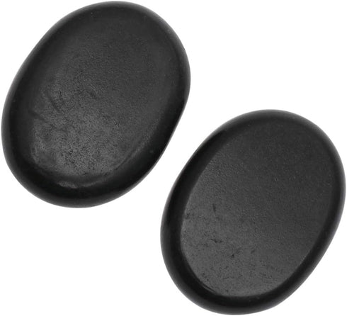 Essential Oil Set Hot Heater 2pcs Essential Massage Stones Hot Stones Rocks for SPA Massage 8 * 6cm Flat Side Hot Warmer Essential Oils Set...