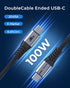 XYYZYZ USB C to USB C Cable 100W PD3.0 QC 5A USB C Charging Cable Nylon Braided Type C to Type C Cable Compatible with Galaxy S22/S21/A13, MacBook...