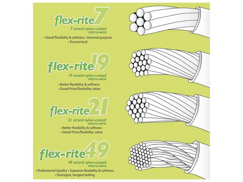 The Beadsmith Flex-Rite Wire – 49 Strand, Nylon Coated, Stainless Steel Beading Wire – Gold Color, 014” Diameter, 30-foot spool – Flexible Wire fo...