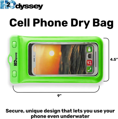 Waterproof Phone Case and Lanyard - Excellent Waterproof Protection - Floats in The Water Green...