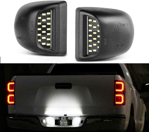 2x LED License Plate Lights Bulbs, Tag Lamp Assembly For Chevy Silverado 1500 2500 3500 Suburban Tahoe GMC Sierra 1500 2500 3500 Yukon XL Cadillac...