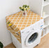 Ammsochy Washing Machine Cover Dust Oil Proof Dryer Top Loader Cloth with Side Storage Pockets Cotton Linen Kitchen Refrigerator Appliance Protector (Yellow Rhombus)
