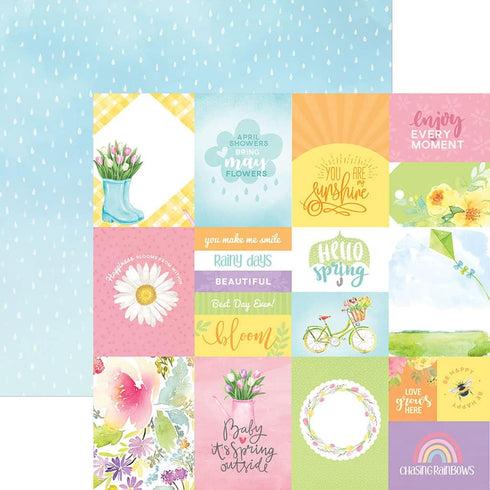 Paper House Productions 12" x 12" 9-Sheet Decorative Double Sided Paper Pack for Scrapbooking and Crafts - Joyful Spring...