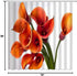 Orange Flower Shower Curtain Burnt Orange Calla Lily Floral Beautiful Romantic Love Spring Creative Plant Decorative Polyester Fabric Machine Wash...