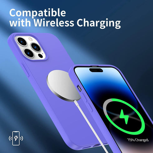 Designed for iPhone 14 Pro Max Case, Silicone Ultra Slim Shockproof Phone Case with Soft Anti-Scratch Microfiber Lining, [Enhanced Camera Protecti...