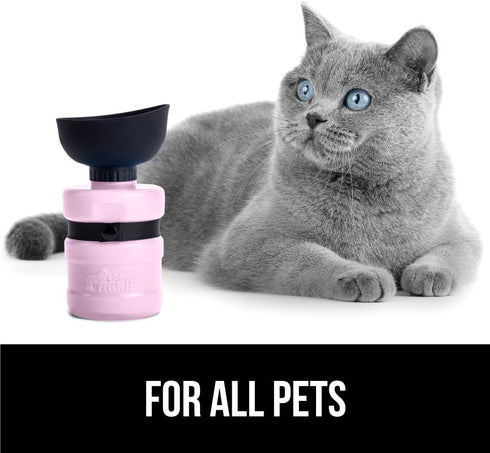 Gorilla Grip No Spill Portable Dog Water Bottle with Built in Bowl, Food Grade Silicone Leak Proof Pets Travel Drink Dispenser, Puppy Walk Trainin...