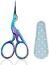 Weabetfu 3.6-inch Small Sewing Scissors with Leather Scissors Cover,Stainless Steel Craft Scissors DIY Tools,Dressmaker Shears Scissors for Embroi...