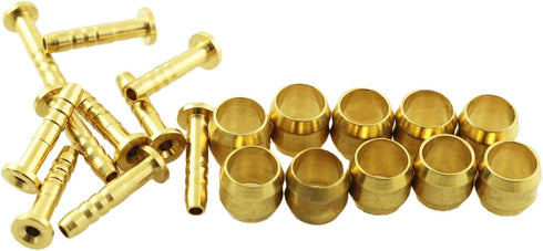 10PCS Bicycle Brake Hose Olive and Brass Connecting Insert Kit for BH59 Hydraulic Disc Brake Hose...