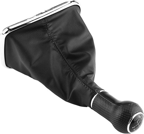 Shift Knob 6 Speed for Bora for GOLF MK4 1998-2007,Car Gear Shift Knob Stick Gaiter Boot Frame,Plastic&Synthetic Leather Material...