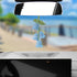 Car Mirror Hanging, Cute Flower Car Rear View Mirror Accessories, Handmade Knitted Rear View Mirror Pendant, Rearview Mirror Pendant Ornament (Blu...