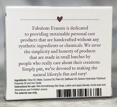 Fabulous Frannie Patchouli Essential Oil Soap Gift Set each made with Pure Essential Oil 4 Ounce (Pack of 2)...
