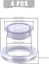 AIEX 2 Inch 4 Sets Patio Table Umbrella Hole Ring and Cap Set Silicone Transparent Including 4 Rings and 4 Stoppers...